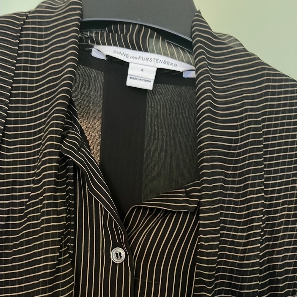 Diane von Furstenberg Black Striped Dress - Picture 2 of 2